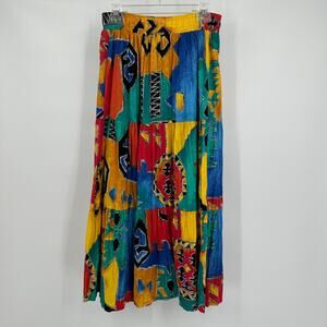 Starfire Womens Sz 10 Vintage Broomstick Skirt Boho Prairie Cottagecore Folklore